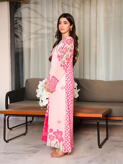 Afsheen Pink Printed 3pc