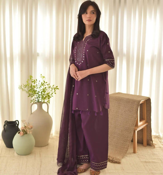 Purple Aura Emb 3pc