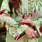 Eshal Printed with Handwork 3pc Light Green