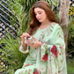 Eshal Printed with Handwork 3pc Light Green