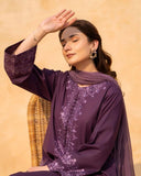 Purple Luxe Emb 3pc - Jugnoo Bazaar