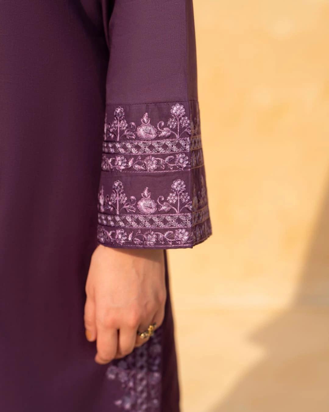 Purple Luxe Emb 3pc - Jugnoo Bazaar